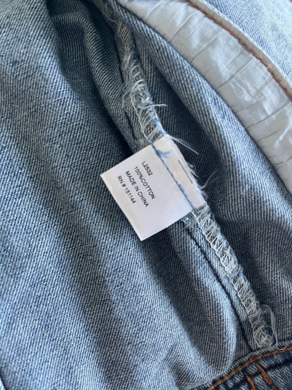 Anthropologie Lea & Viola Blue Lace-Up Denim Jacket - Picture 5 of 8